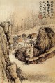 Shitao crouched at the edge of the water 1690 old Chinese